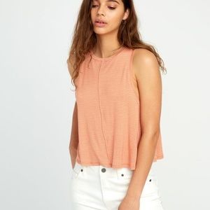 RVCA HAPPY PLACE CORAL TANK TOP IN ABE